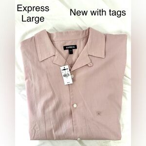 Men’s NEW WITH TAGS Express Button-down dress shirt pink. Beautiful shirt